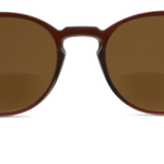 Peepers Boho II Sunglasses in Brown, front view of the round frames