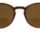 Peepers Boho II Sunglasses in Brown, front view of the round frames