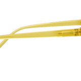 Peepers Boho II Sunglasses in translucent honey yellow, side view of the temple arm