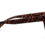 Peepers Capri Sunglasses in Leopard Tortoise, side view of the temple arm