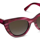 Peepers Capri Sunglasses in Magenta Horn, deep pink cat-eye frames with gradient lenses