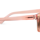 Peepers Clubhouse Sunglasses in Blush, side view of the temple arm