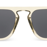 Peepers Deep Dive Sunglasses in Fog, front view of the double-bridge frames