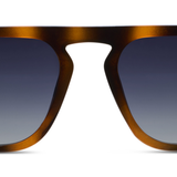 Peepers Deep Dive Sunglasses in Mocha Tortoise, front view of the double-bridge frames