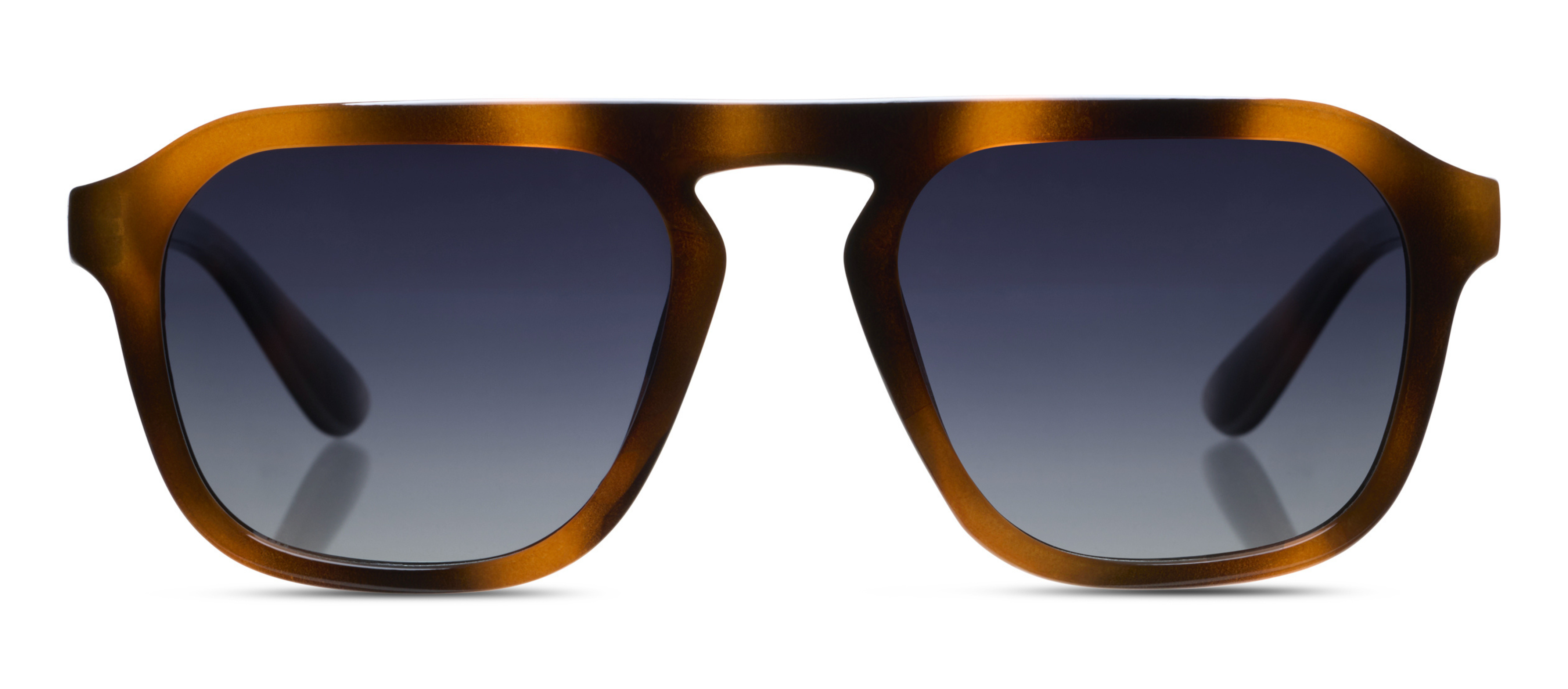 Peepers Deep Dive Sunglasses in Mocha Tortoise, front view of the double-bridge frames