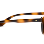 Peepers Deep Dive Sunglasses in Mocha Tortoise, side view of the temple arm
