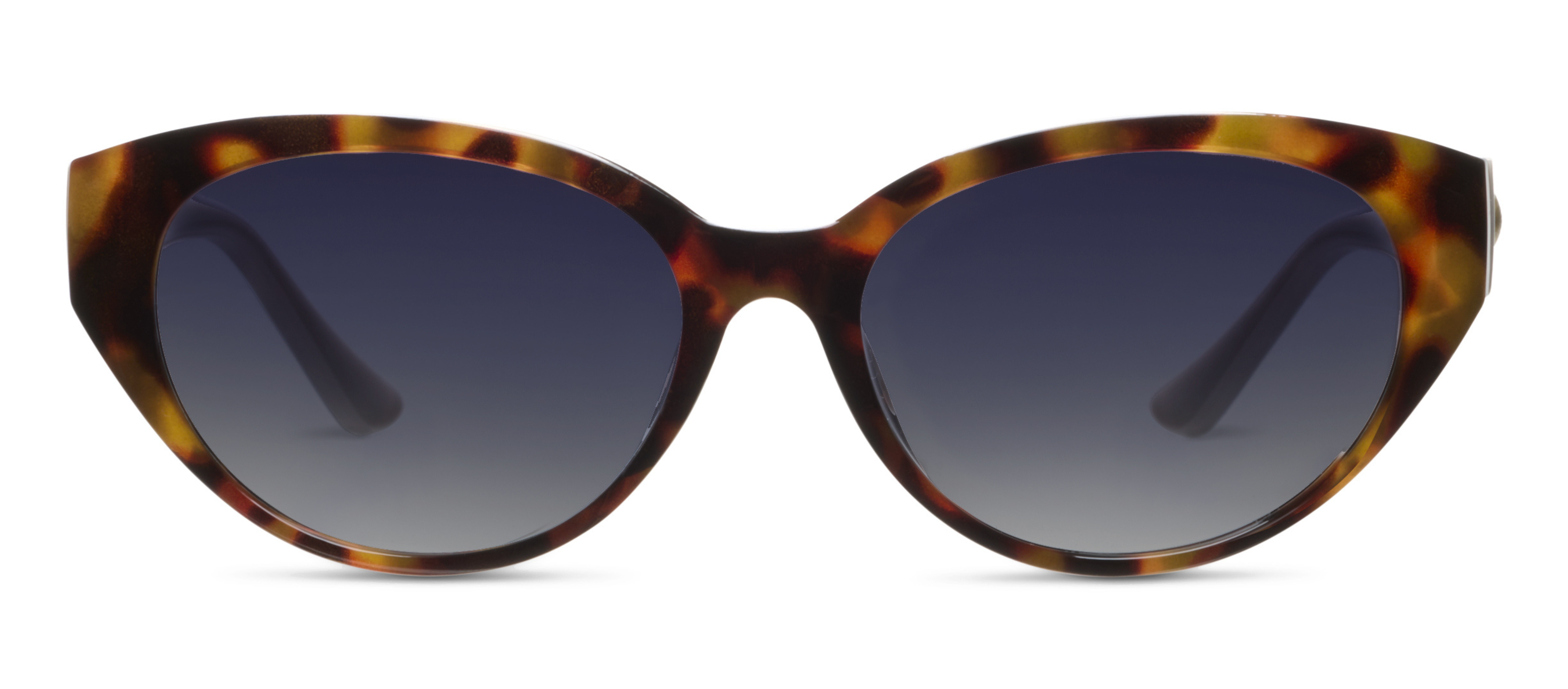 Peepers En Route Sunglasses in Tortoise/White, front view of the cat-eye frames