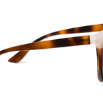 Peepers Frenchy Sunglasses in Mocha Tortoise/Cream, side view of the tortoise temple arm