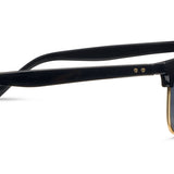 Peepers Houston Sunglasses in Black, side view of the temple arm