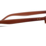 Peepers Houston Sunglasses in Brown, side view of the temple arm