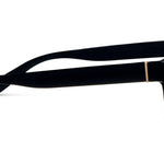 Peepers Myrtle Sunglasses in Black, side view of the temple arm