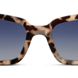 Peepers Myrtle Sunglasses in Gray Tortoise, front view of the square frames