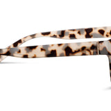 Peepers Myrtle Sunglasses in Gray Tortoise, side view of the temple arm