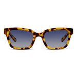Peepers Myrtle Sunglasses in tortoise, front view of the square frames