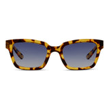 Peepers Myrtle Sunglasses in tortoise, front view of the square frames