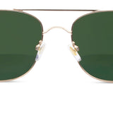 Peepers Palermo Sunglasses in Gold, close-up of the bridge and nose pads