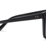 Peepers Poolside Sunglasses in Black, side view of the temple arm