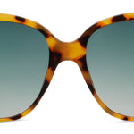 Peepers Poolside Sunglasses in Tokyo Tortoise, front view of the oversized square frames