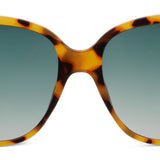 Peepers Poolside Sunglasses in Tokyo Tortoise, front view of the oversized square frames
