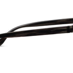 Peepers Shasta Sunglasses in black and olive gradient, side view of the temple arm