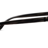 Peepers Shasta Sunglasses in black and olive gradient, side view of the temple arm