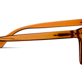 Peepers Shasta Sunglasses in Tan, side view of the temple arm