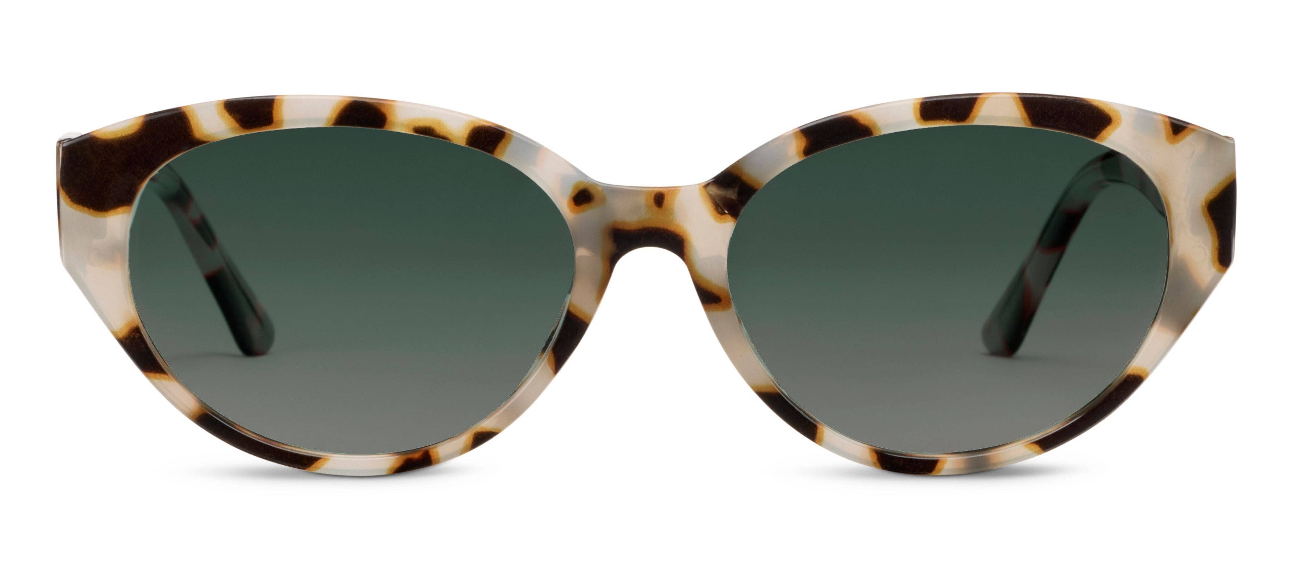 Peepers Villa Sunglasses in Chai Tortoise, front view of the oval frames