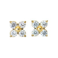 Petal Studs in gold, Desert Sol