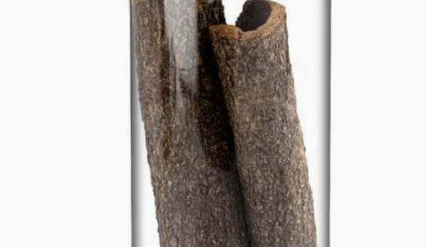 Rivsalt 100% Pure Cinnamon, whole cinnamon sticks in a clear glass tube with a labeled cap