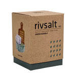 Rivsalt Green Marble Salt Grater in its kraft retail box