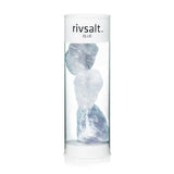 Rivsalt Persian Blue Salt Refill, blue and white salt rocks in a glass tube