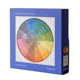 RoomyTown Color Wheel 500-Piece Round Jigsaw Puzzle box shown at an angle