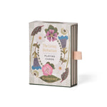 RoomyTown The Living Herbarium Playing Cards in a cream box with pressed flower illustrations