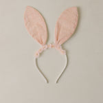 Rylee & Cru Bunny Headband in Petal, a light pink bunny-ear headband