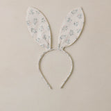 Rylee & Cru Bunny Headband in Summer Ditsy, a cream bunny-ear headband with a tiny floral print
