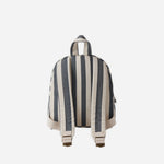Rylee & Cru Mini Backpack in Navy Stripe, back view showing the adjustable straps
