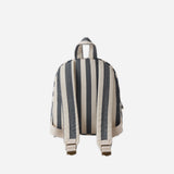 Rylee & Cru Mini Backpack in Navy Stripe, back view showing the adjustable straps