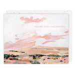 Seedlings More Than Enough Encouragement Card, a painted pink desert sunset reading You are more than enough