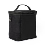 SoYoung Lunch Poche in black, back view showing the mesh side pocket