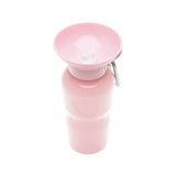 Springer 22 oz Classic Travel Bottle in Cotton Candy, a light pink portable dog water bottle with a fold-out bowl