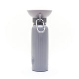 Springer Growler 44 oz Dog Travel Water Bottle in Grey, tall side view
