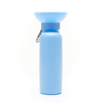 Springer Growler 44 oz Dog Travel Water Bottle in Sky Blue, tall side view