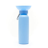 Springer Growler 44 oz Dog Travel Water Bottle in Sky Blue, tall side view
