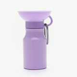 Springer Mini Travel Bottle in Lilac, a purple 15 oz dog water bottle with a fold-out bowl