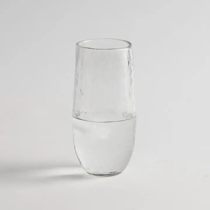 The Collective Pebbled Large Glass, a tall textured glass tumbler, single view