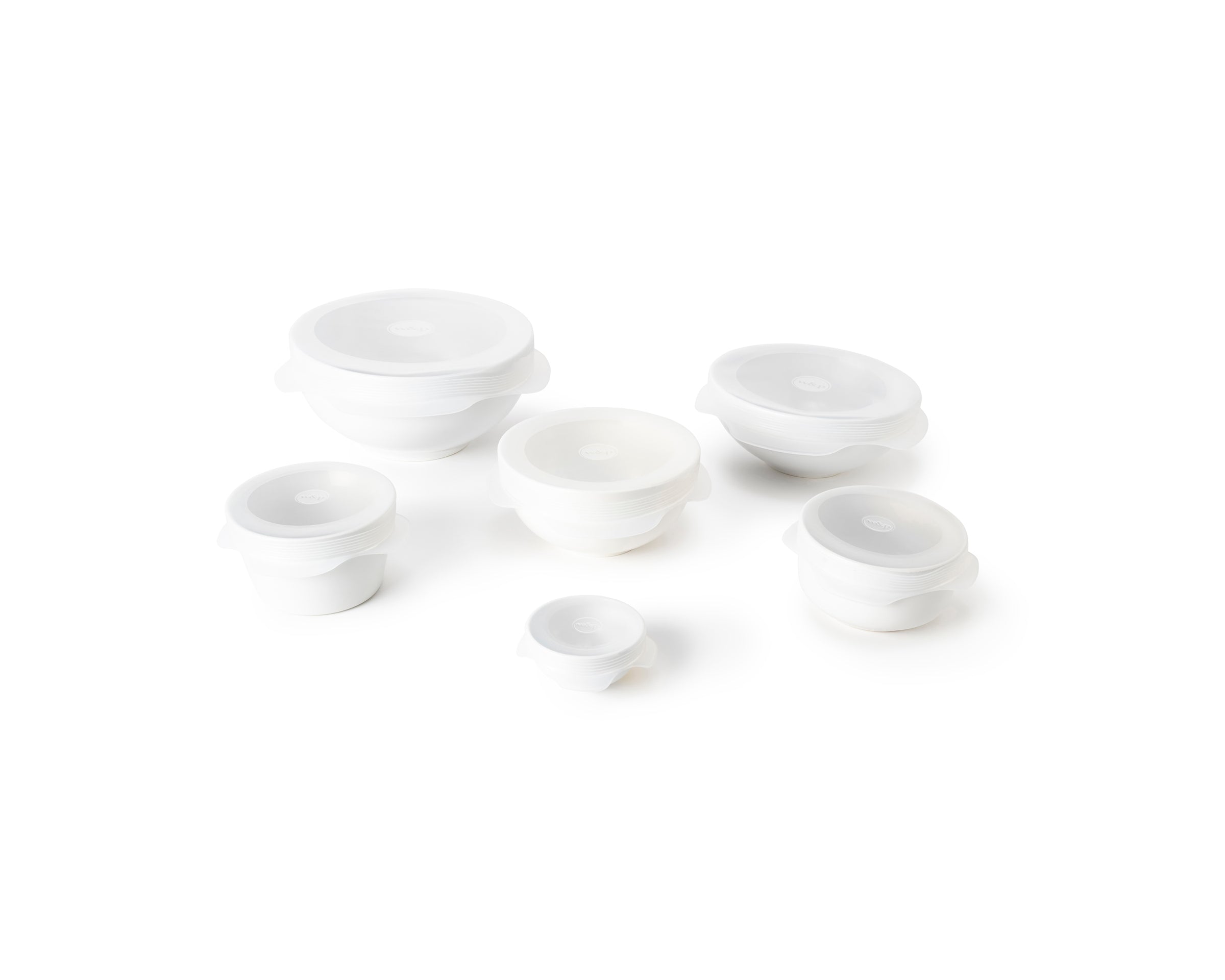 W&P Reusable Stretch Lids set of six in graduated sizes, angled view