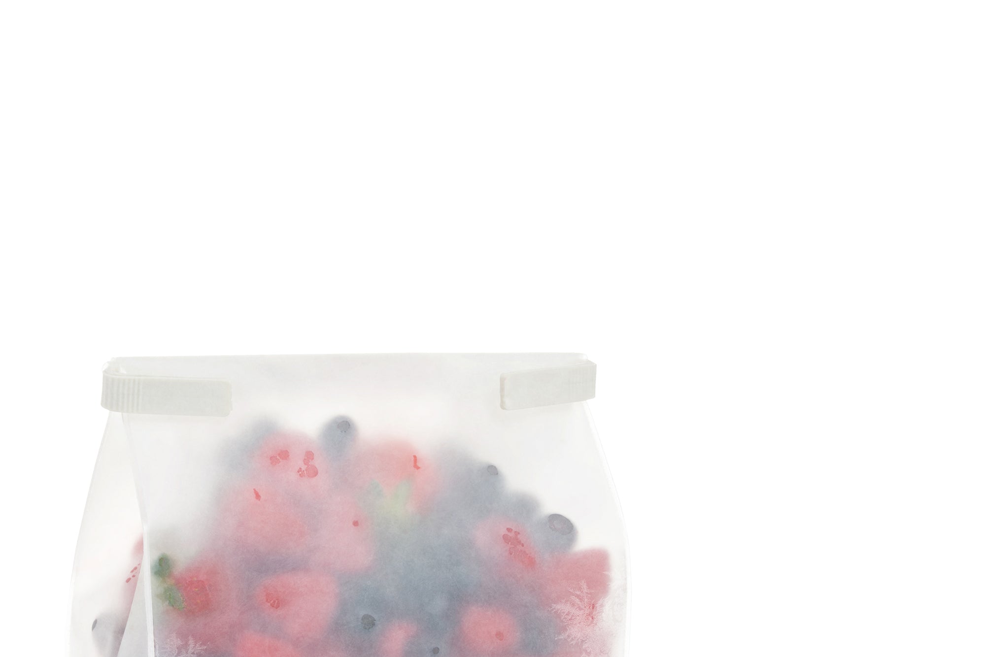 W&P Roll Tight Freezer Storage Single Bag filled with mixed berries
