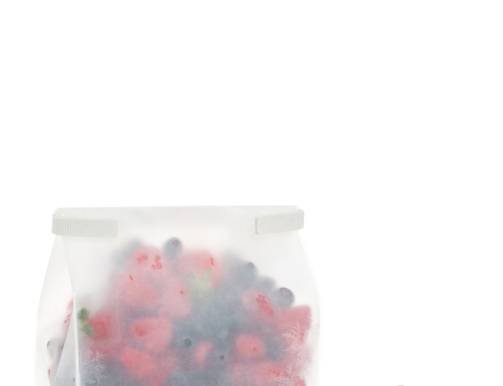 W&P Roll Tight Freezer Storage Single Bag filled with mixed berries