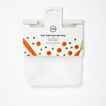 W&P Roll Tight Freezer Storage Single Bag in Medium, in retail packaging with a carrot print