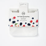 W&P Roll Tight Freezer Storage Single Bag in Small, in retail packaging with a berry print